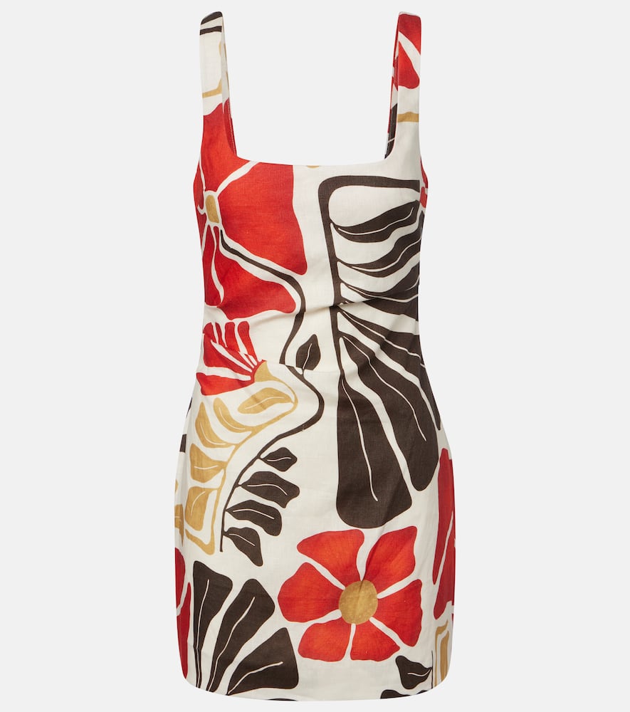 Sir Julietta Floral Linen Minidress In Multi