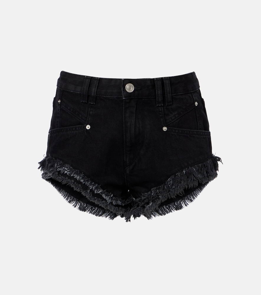 Isabel Marant Jeansshorts Eneidala Einfarbig Damen Schwarz Xxs