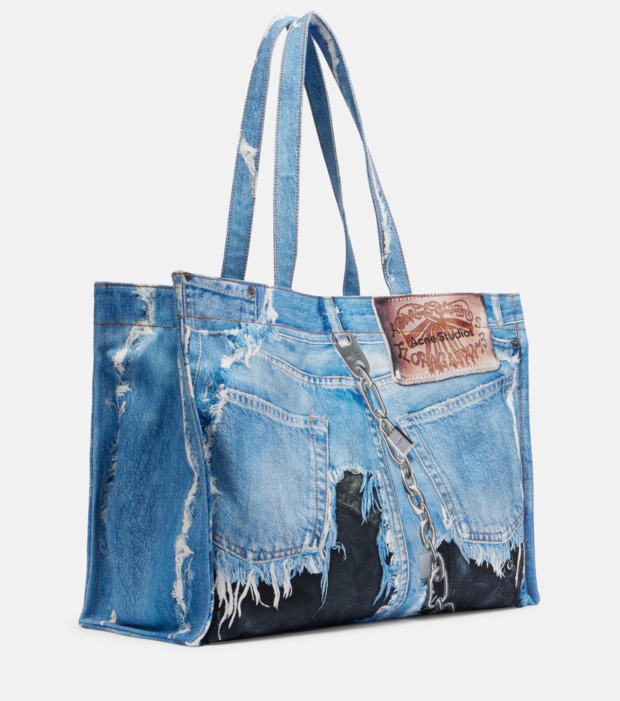  Acne Studios Acne Studios Trompe-l'oeil Denim Tote Bag 
