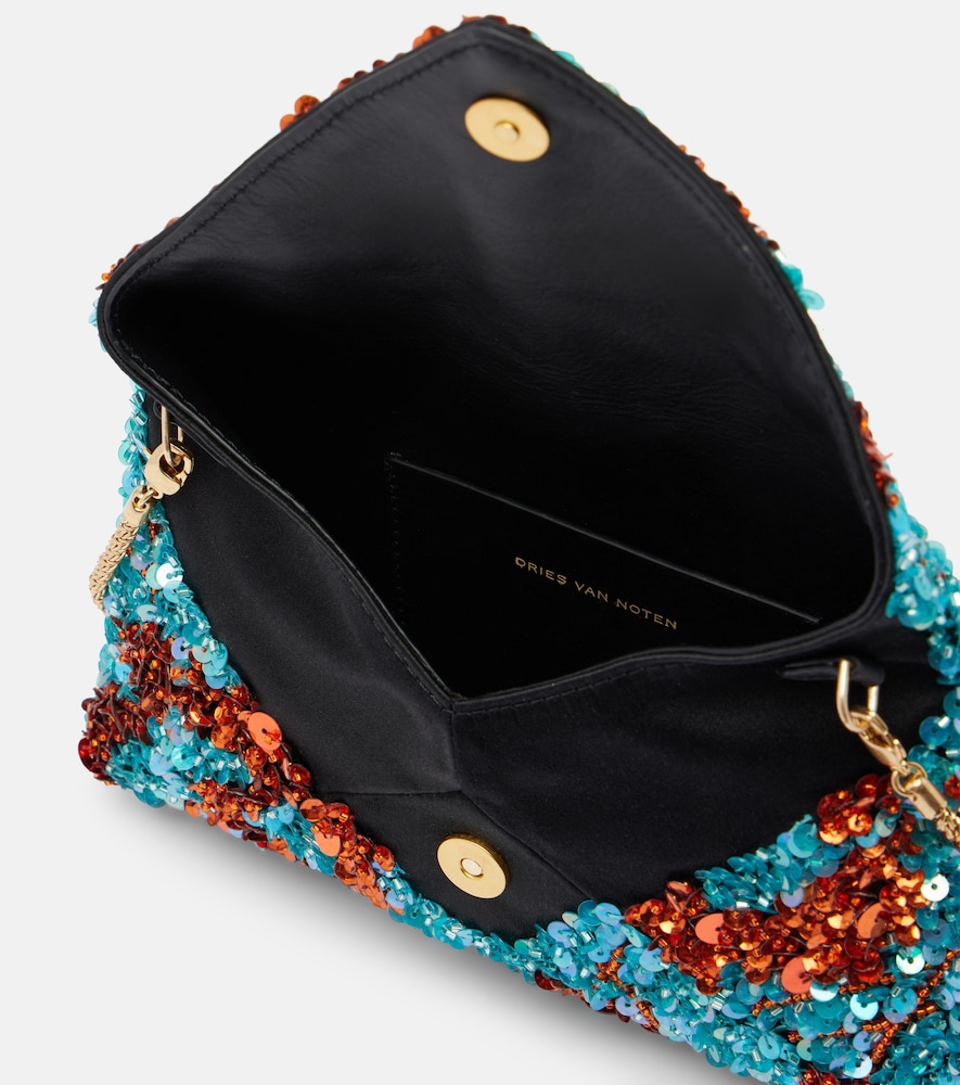  Dries Van Noten Dries Van Noten Verzierte Clutch Aus Satin 