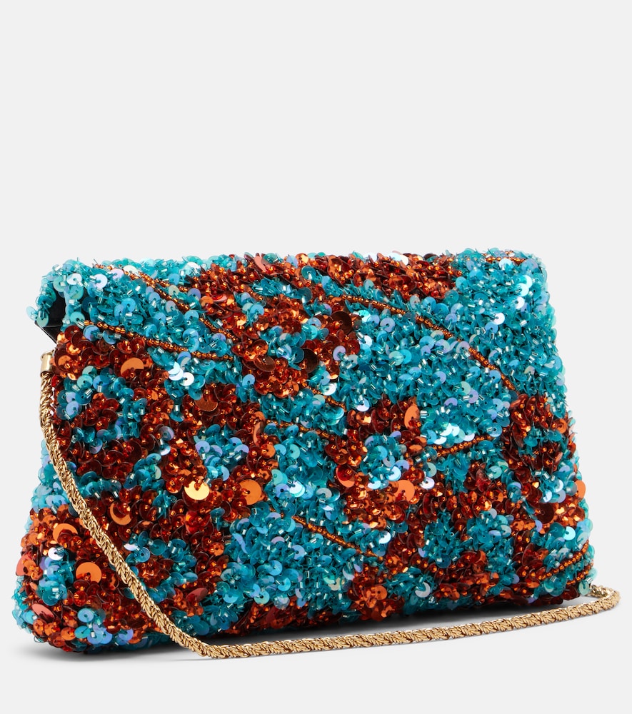  Dries Van Noten Dries Van Noten Verzierte Clutch Aus Satin 