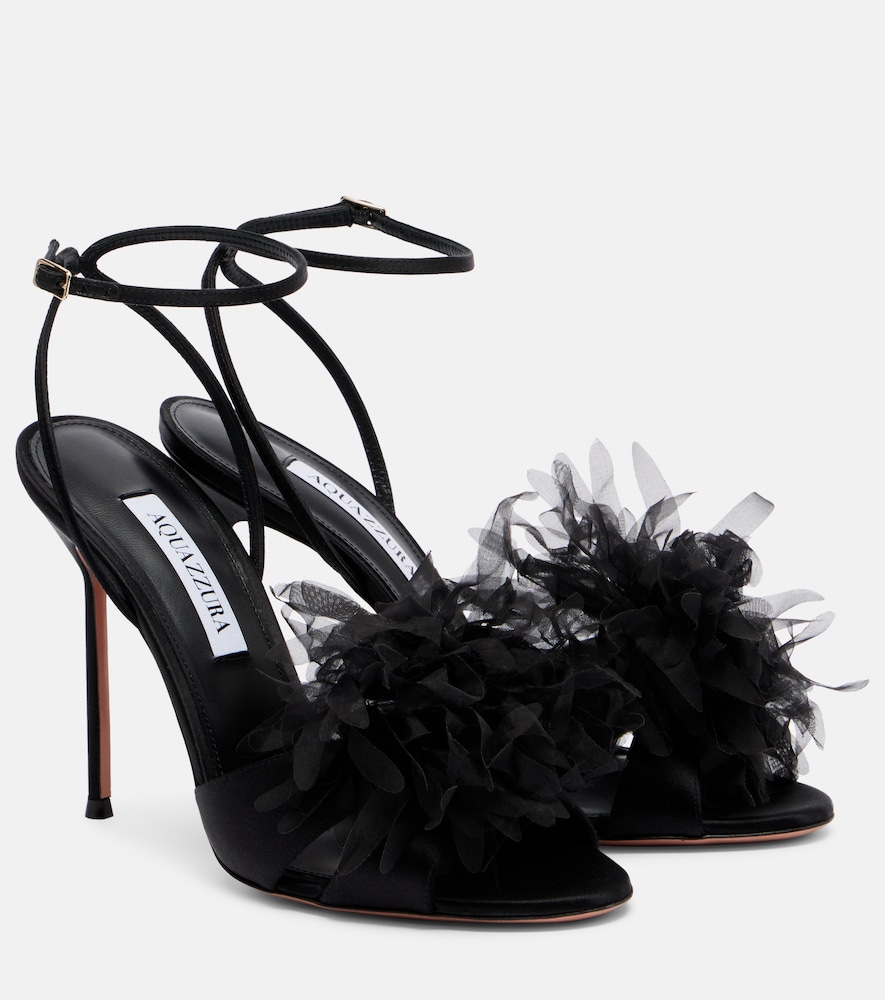 Aquazzura Poème 105 satin slingback sandals