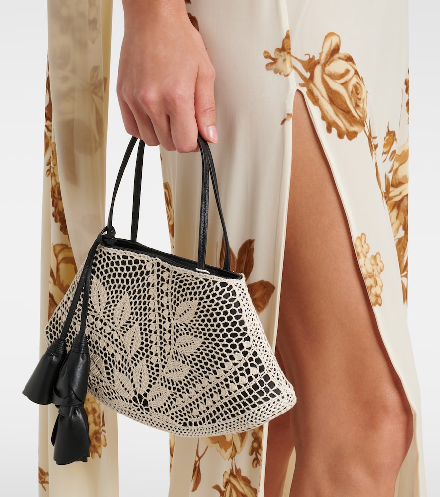 Magda Butrym Maya Small crochet leather-trimmed shoulder bag