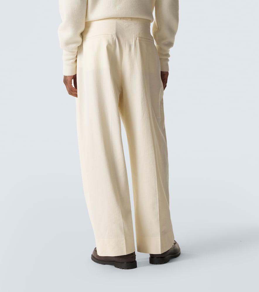  Studio Nicholson Studio Nicholson Pantalon Ample Pull En Coton Et Lin 