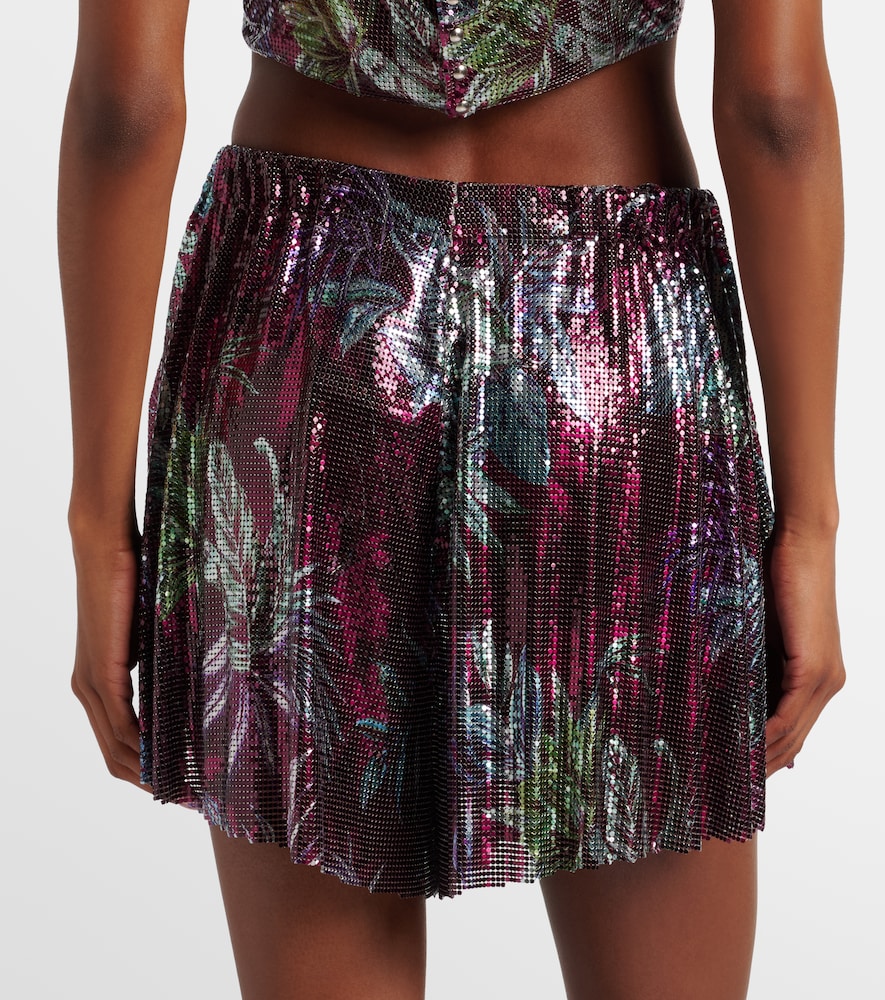  Rabanne Rabanne Printed Chainmail Shorts 