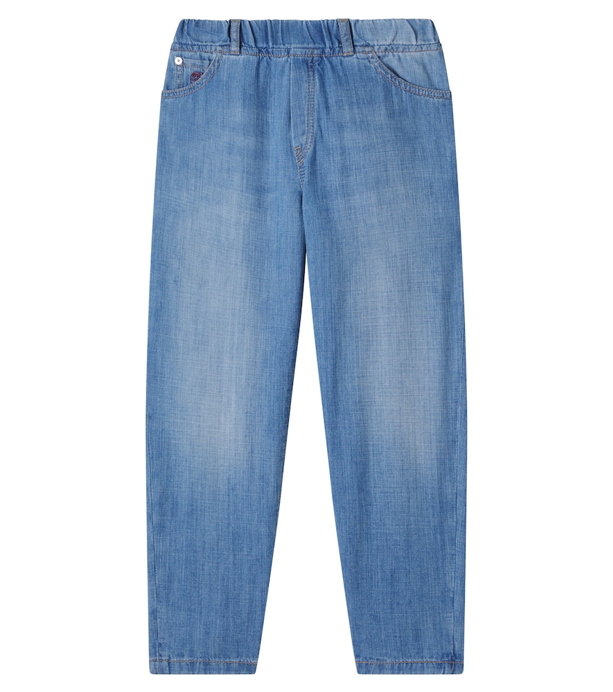 Brunello Cucinelli Kids Blue Tapered Jeans Y Size 14 - Mytheresa