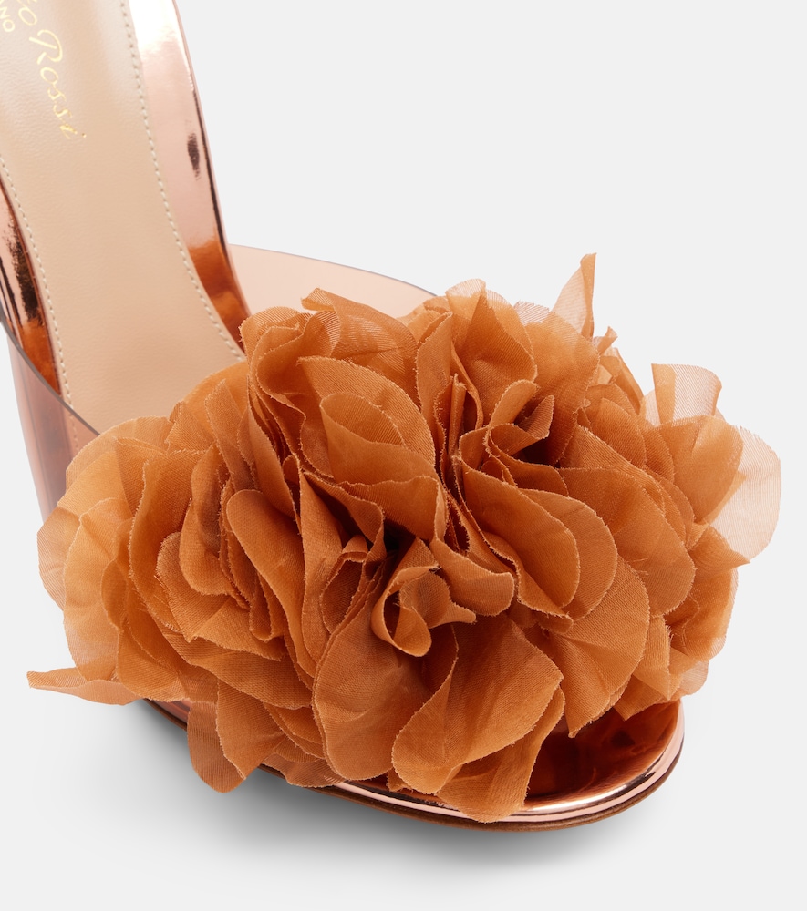 Igea Floral-Appliqué Pvc Mules