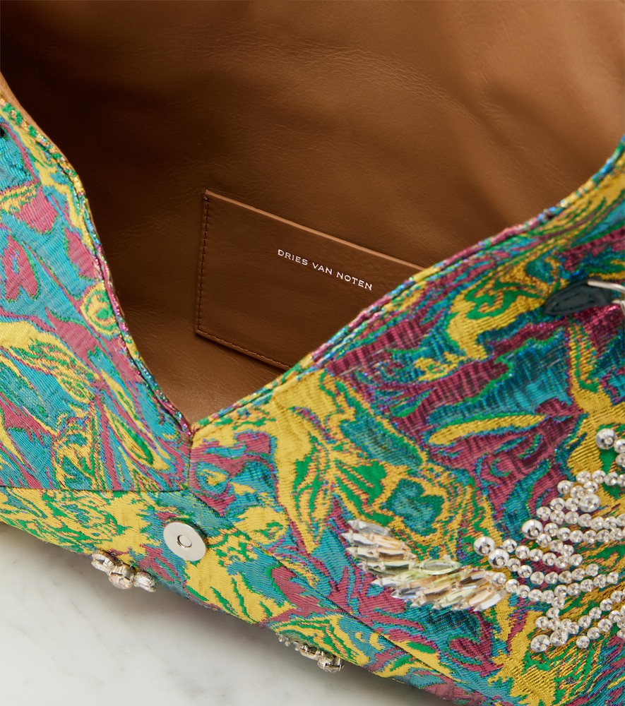  Dries Van Noten Dries Van Noten Envelope Small Embellished Jacquard Clutch 