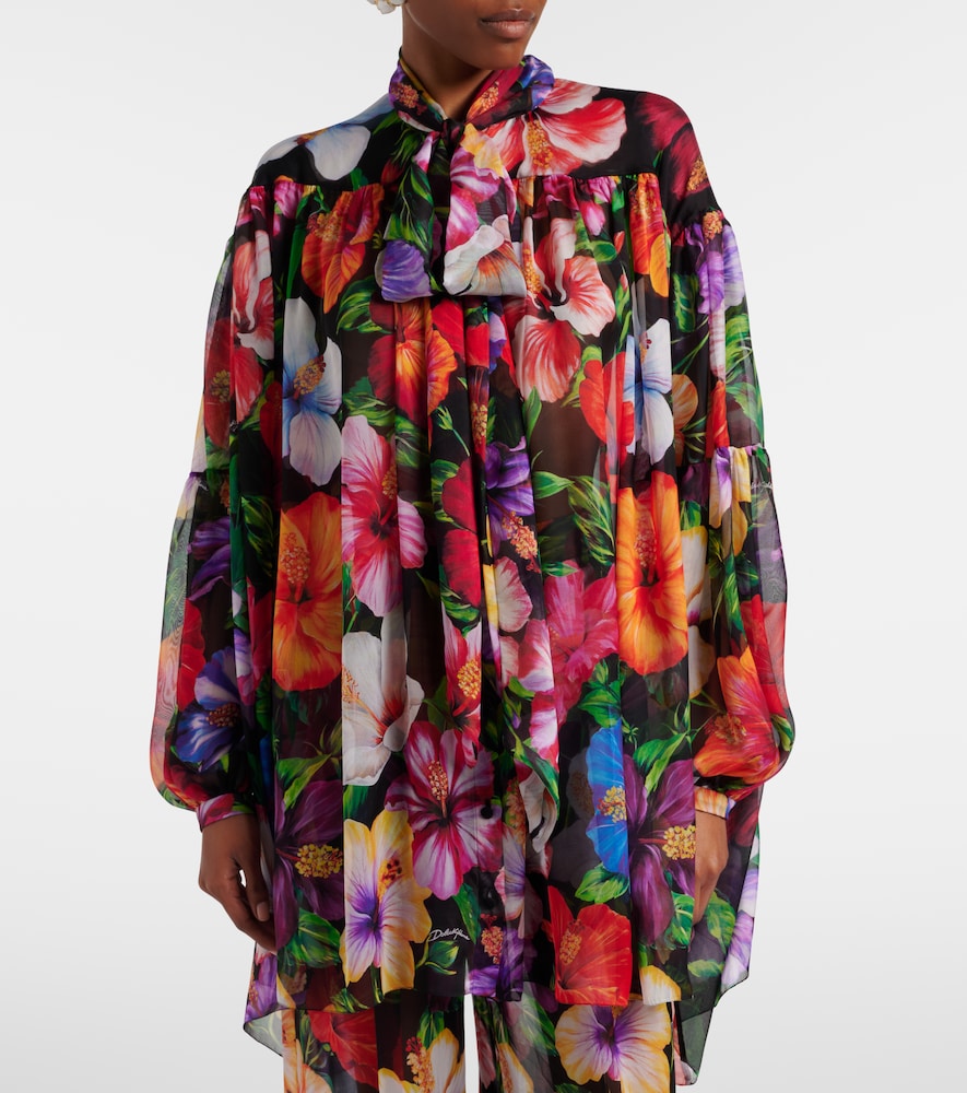 Dolce&Gabbana Floral Silk Chiffon Blouse