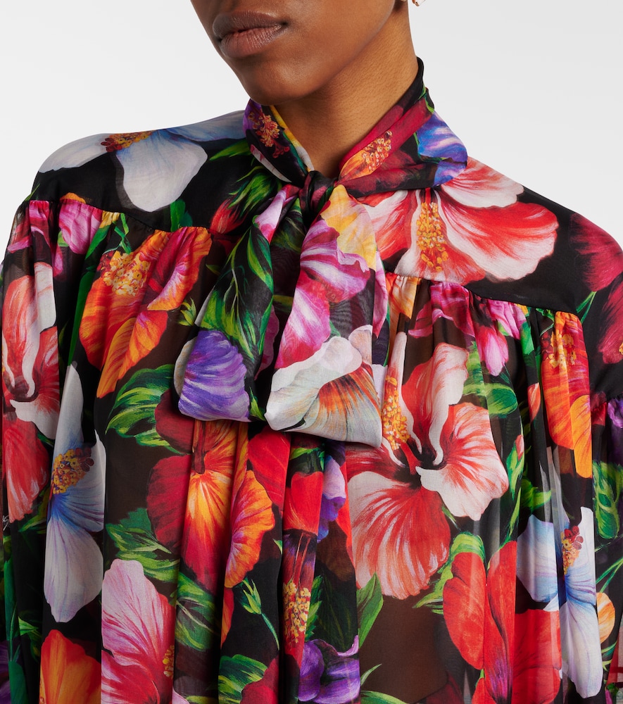 Dolce&Gabbana Floral Silk Chiffon Blouse