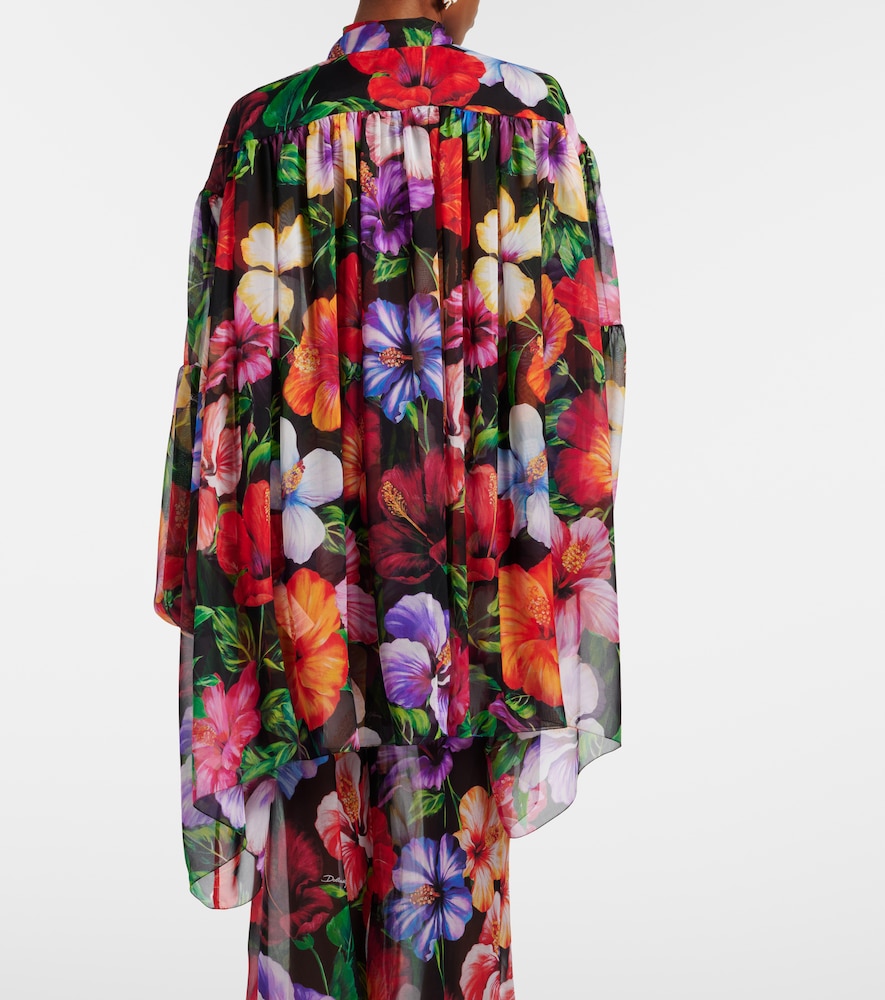 Dolce&Gabbana Floral Silk Chiffon Blouse