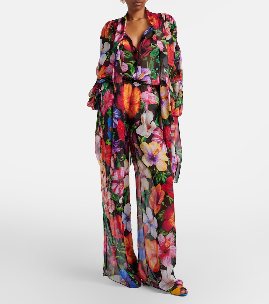 Dolce&Gabbana Floral Silk Chiffon Blouse