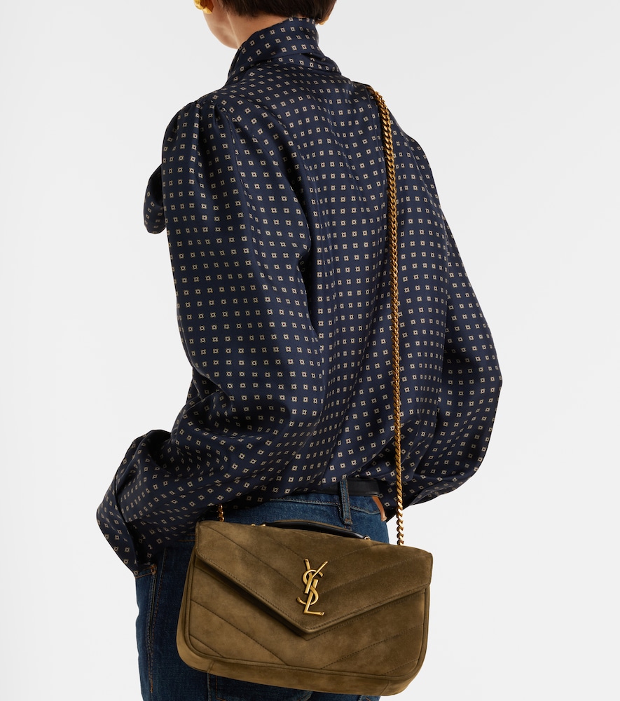 Saint Laurent Loulou Small suede shoulder bag