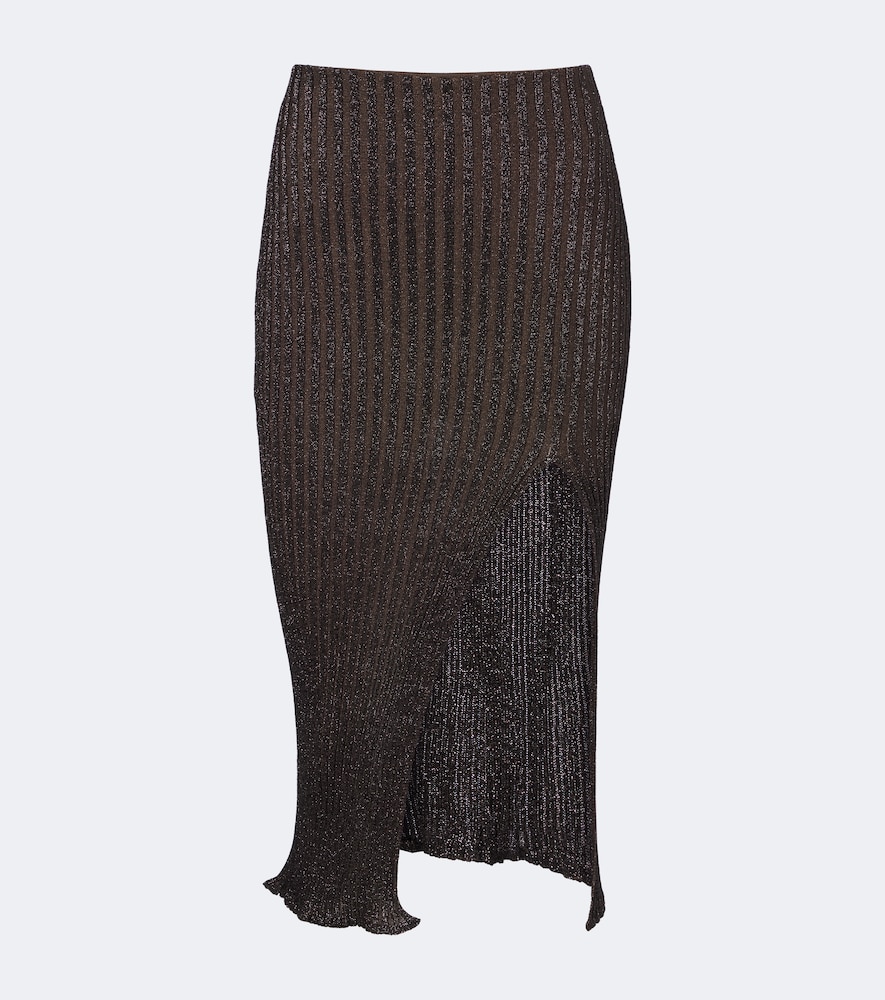 Striped Lamé Midi