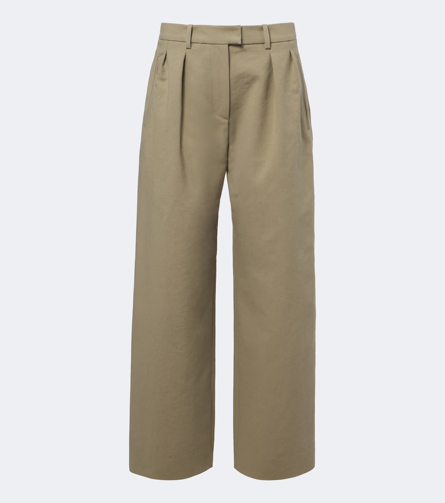 Pantaloni a gamba larga in cotone