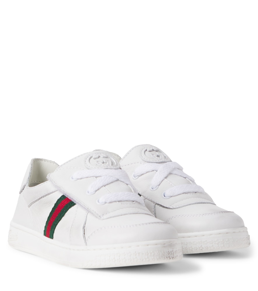 Sneakers Stretch Web Stripe in pelle