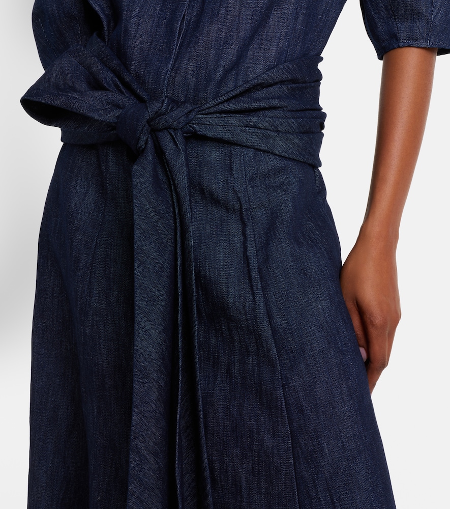 Zivan Cotton And Linen Denim Midi
