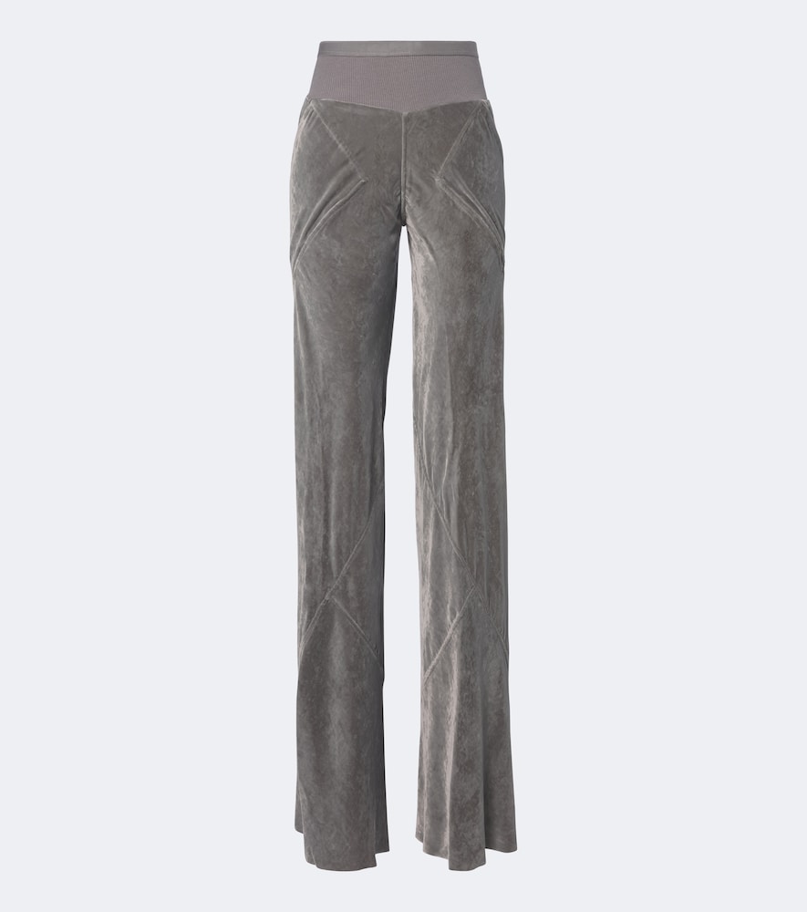Pantaloni a gamba larga Bias in velluto