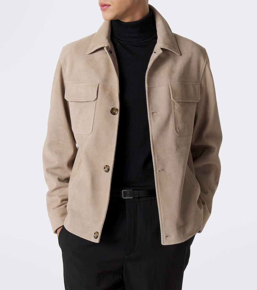 Suede Blouson Jacket