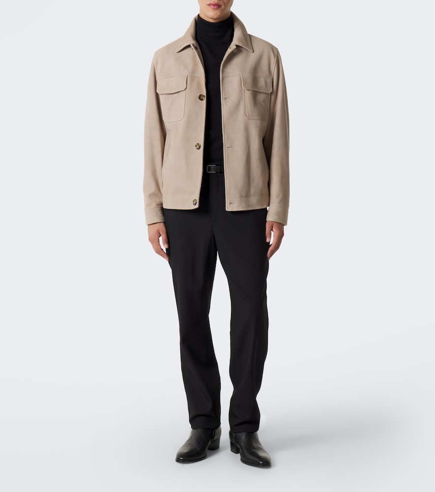 Suede Blouson Jacket