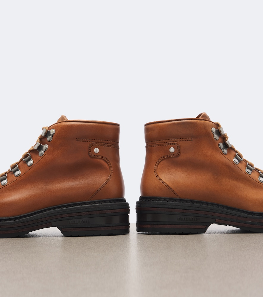 Leather Lace-Up Boots