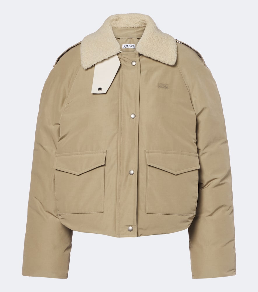 Wattierte Jacke mit Shearling