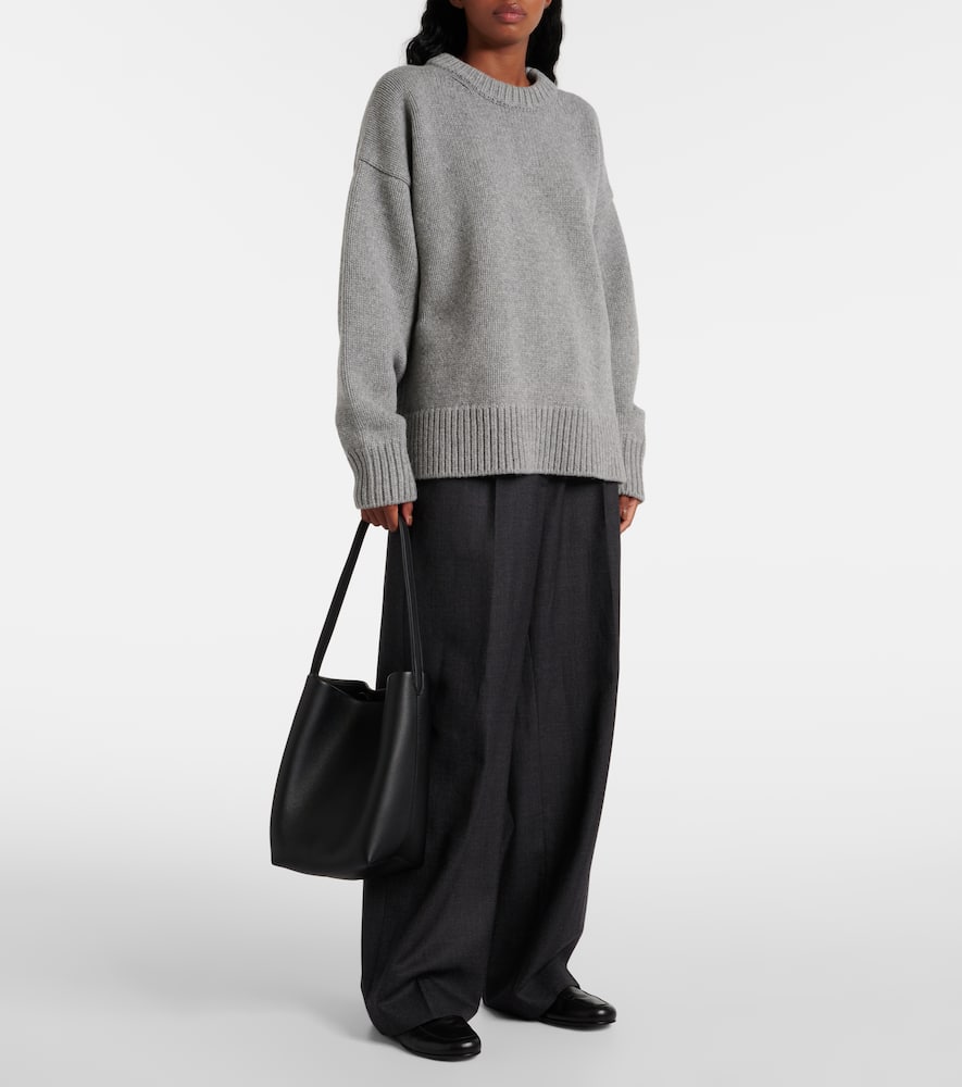 Shop The Row Ophelia Wool And Cashmere Sweater In Grey