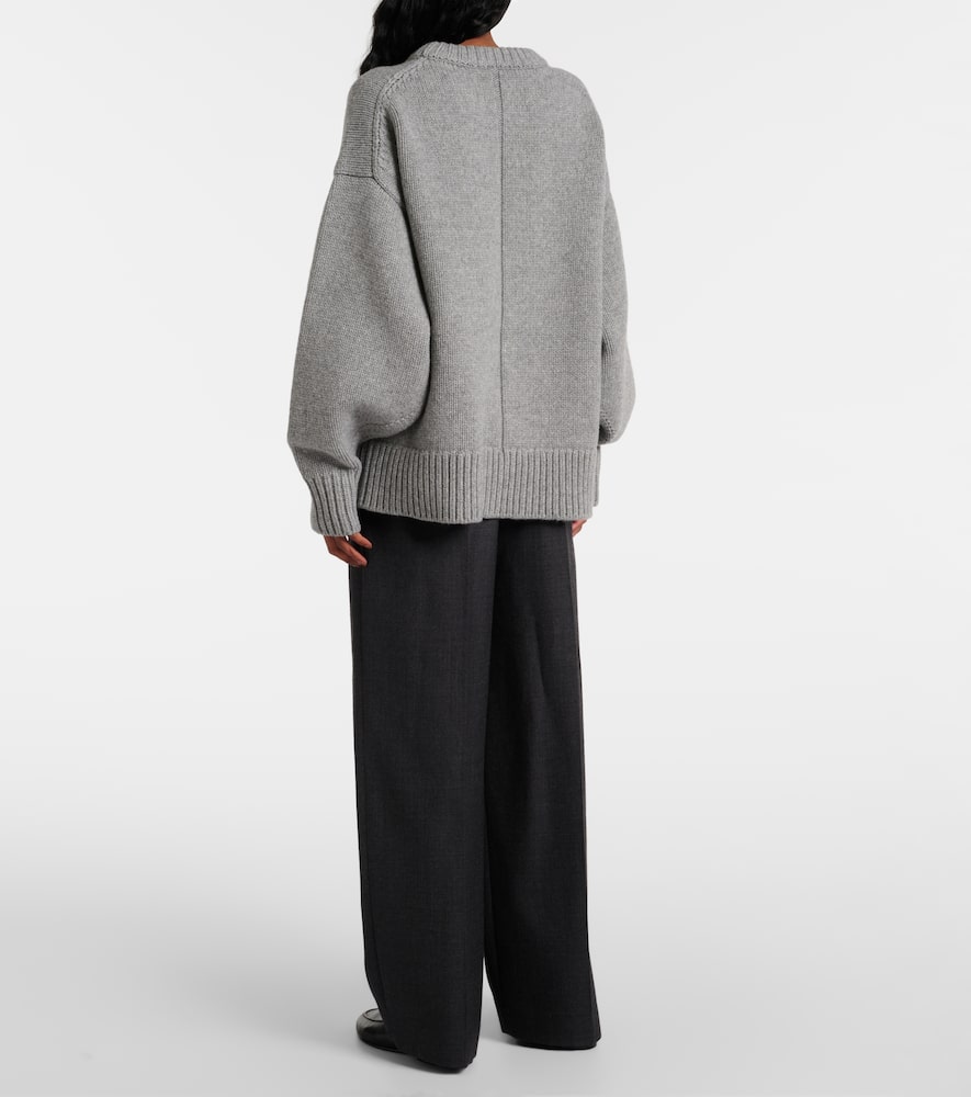 Shop The Row Ophelia Wool And Cashmere Sweater In Grey