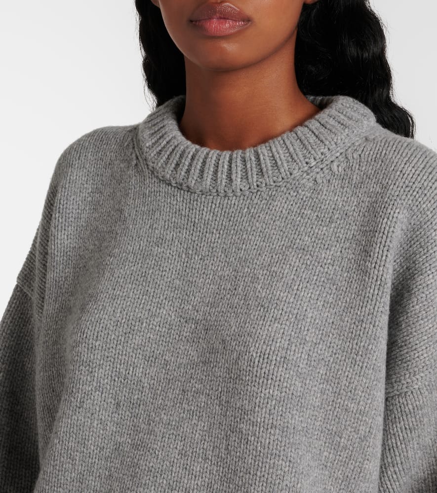 Shop The Row Ophelia Wool And Cashmere Sweater In Grey