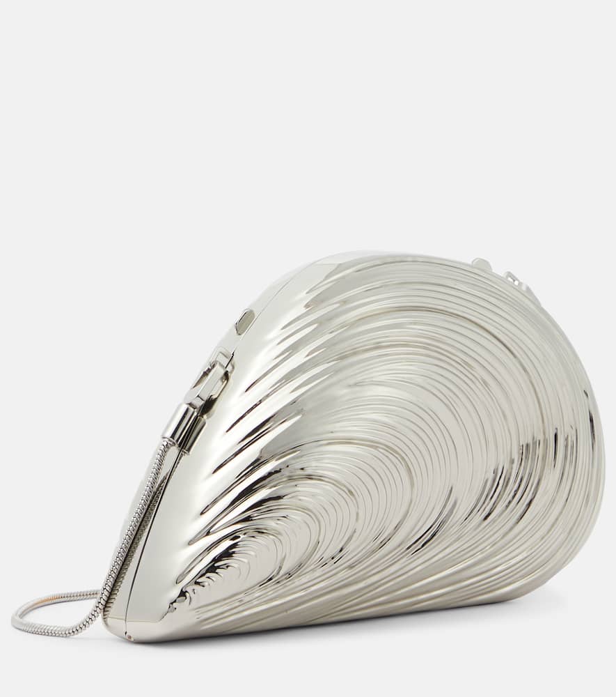 Shop Simkhai Bridget Shell Clutch In Silv Er