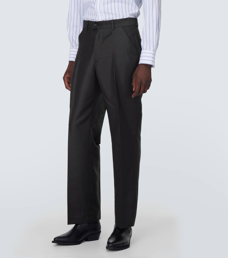 Shop Our Legacy Darien Wool-blend Straight Pants In Black