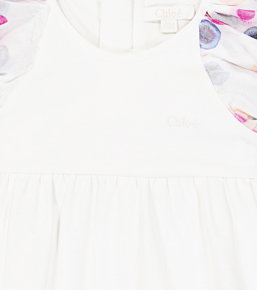  Chloe Kids Chloé Kids Baby Kleid Aus Baumwolle 