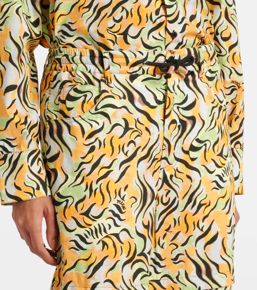 Marni Animal-print Straight-leg Trousers In Multicoloured