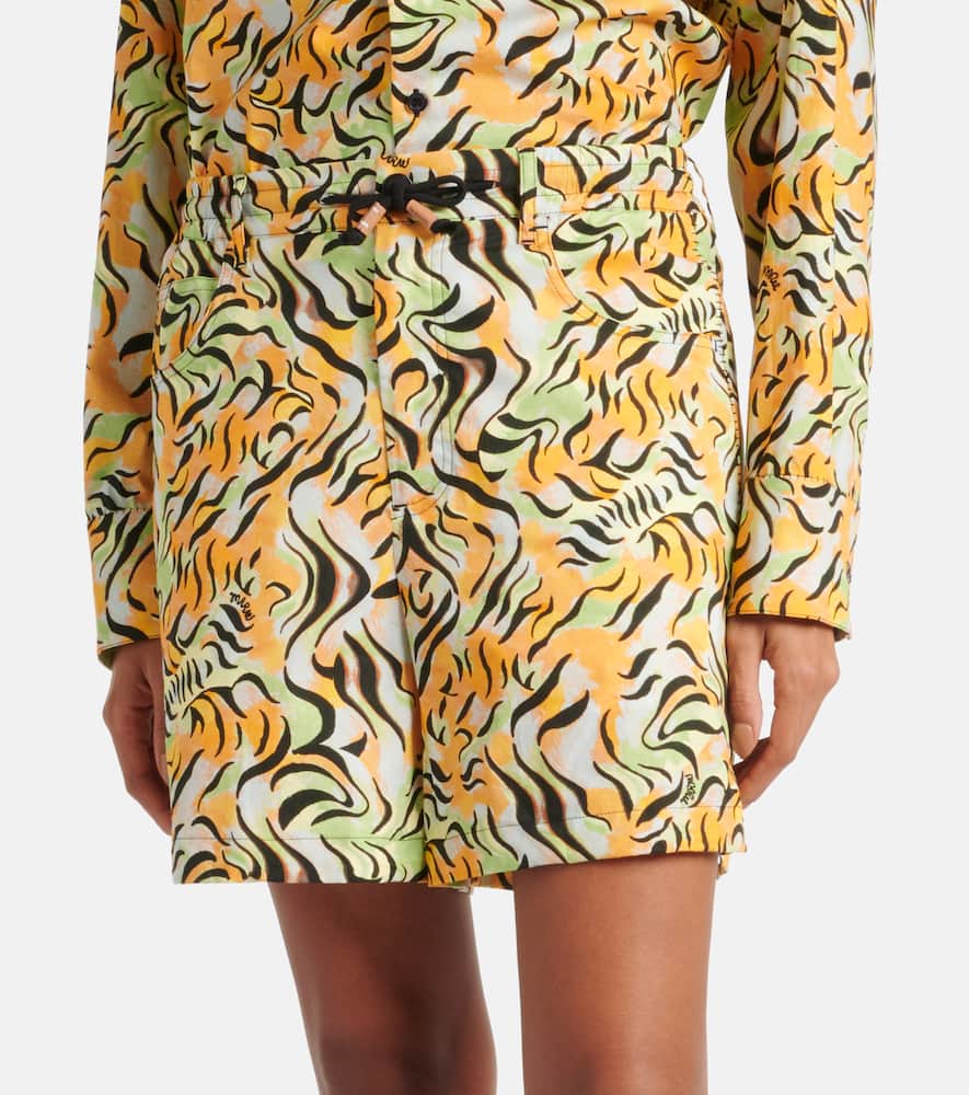 Marni Animal-print Straight-leg Trousers In Multicoloured