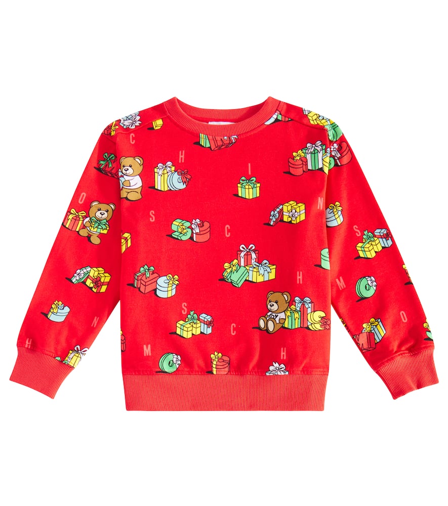 Moschino Teddy Bear-motif Sweatshirt In Red