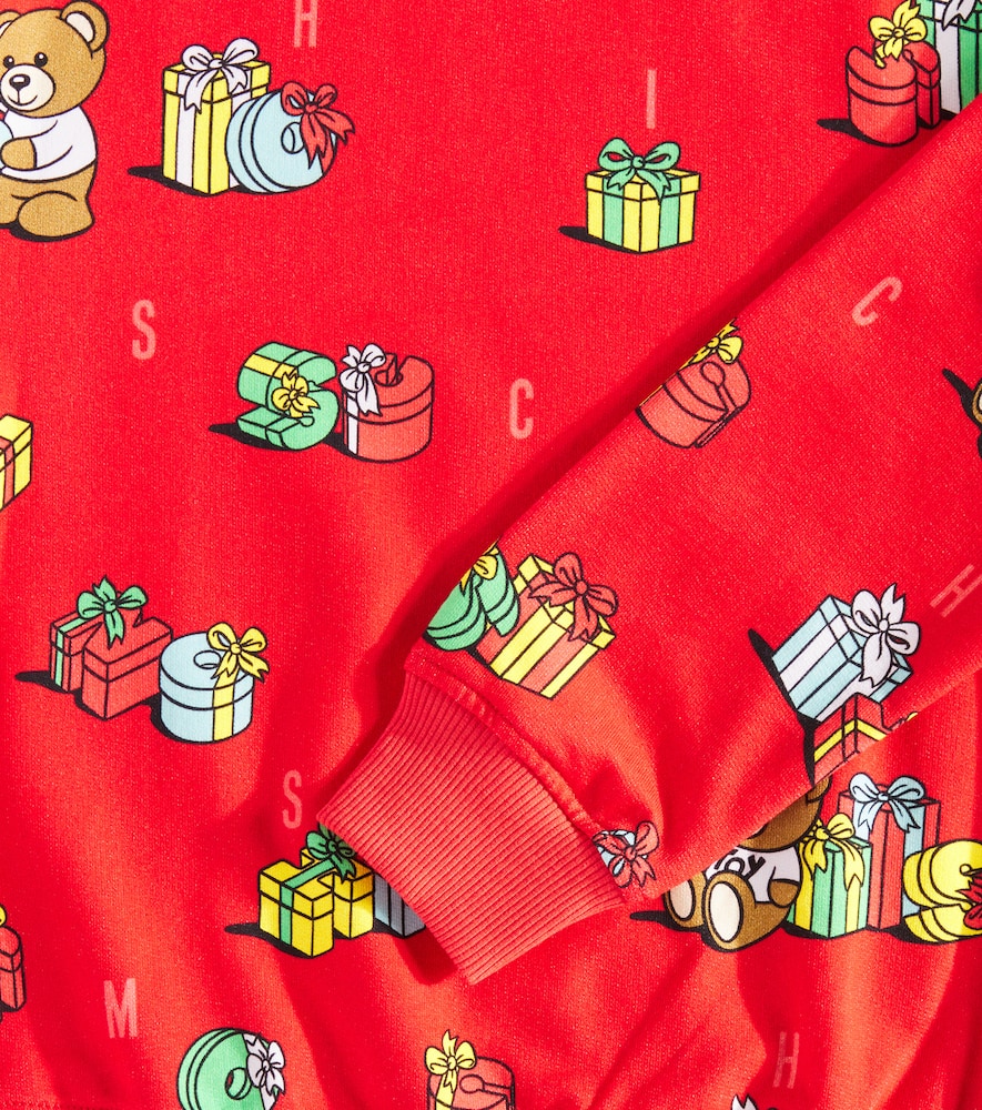 Moschino Teddy Bear-motif Sweatshirt In Red