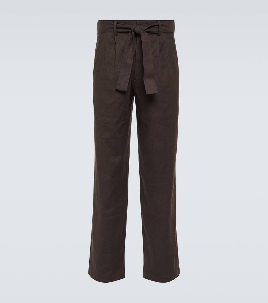 Commas Linen-blend straight pants