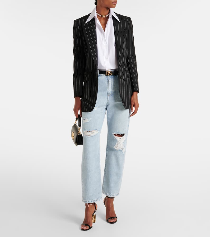 Dolce & Gabbana Cotton Poplin Shirt In White