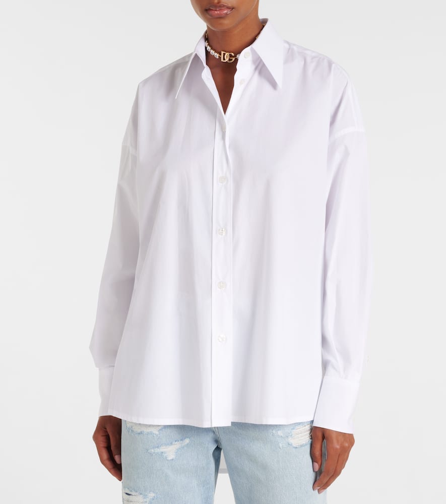 Dolce & Gabbana Cotton Poplin Shirt In White