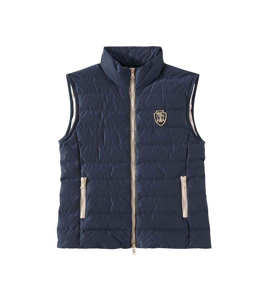 Brunello Cucinelli Kids Logo puffer vest