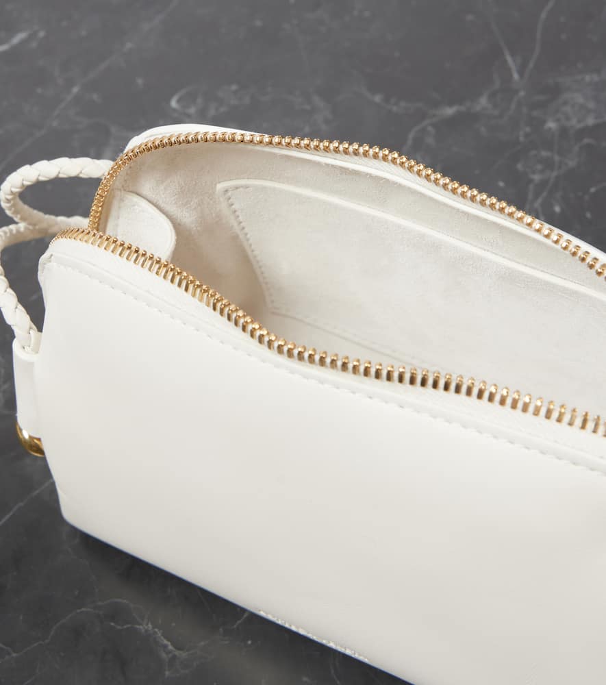 Bottega Veneta Concert Mini Leather Crossbody Bag In White