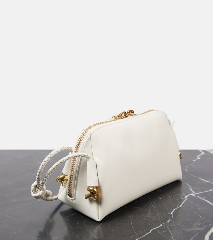 Bottega Veneta Concert Mini Leather Crossbody Bag In White