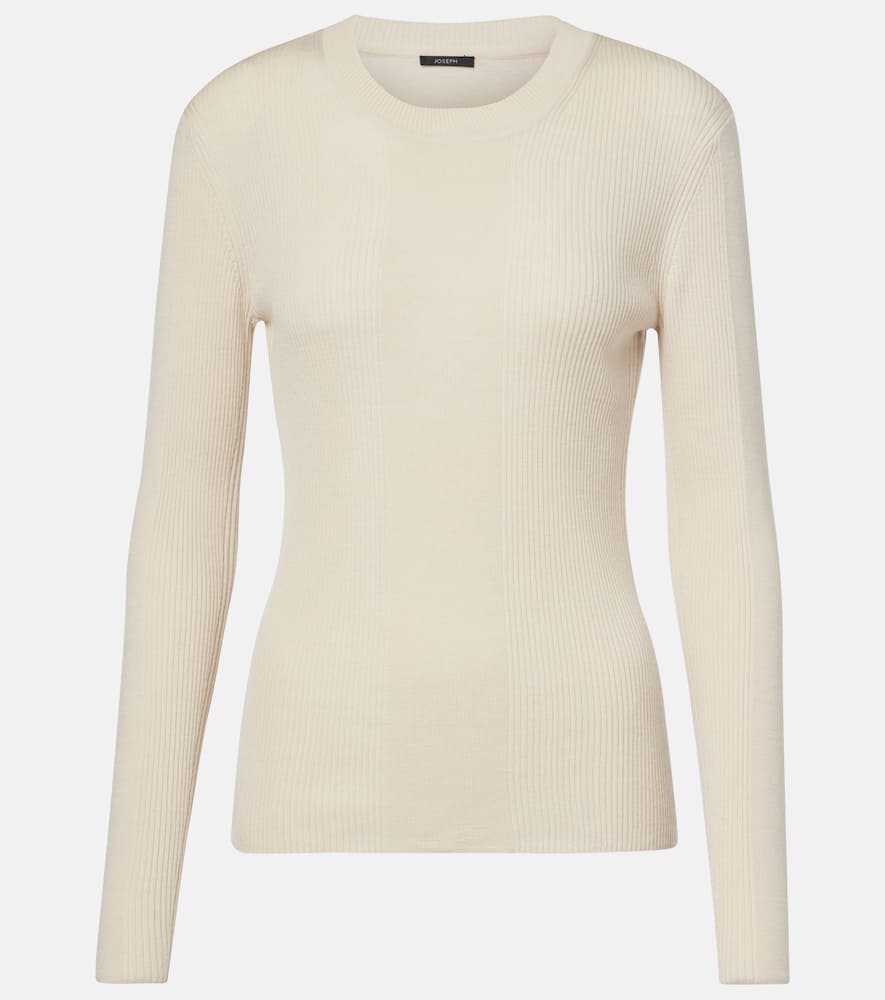 Ribbed-knit wool sweater