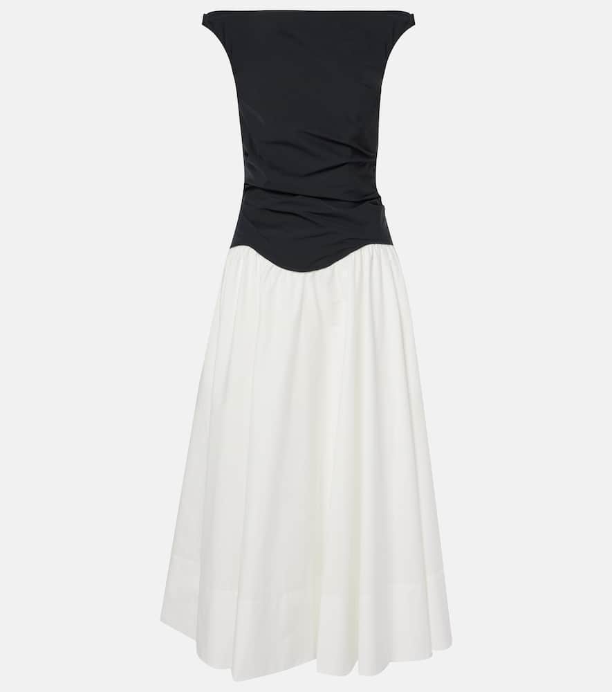 Simkhai Cersei Midi Dress In Black/white In Schwarz