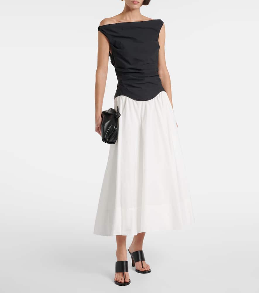 Simkhai Cersei Midi Dress In Black/white In Schwarz