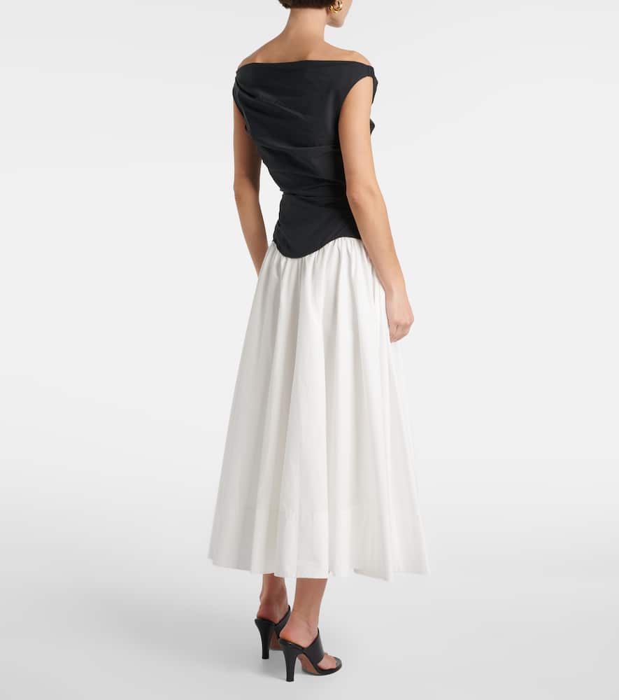 Simkhai Cersei Midi Dress In Black/white In Schwarz