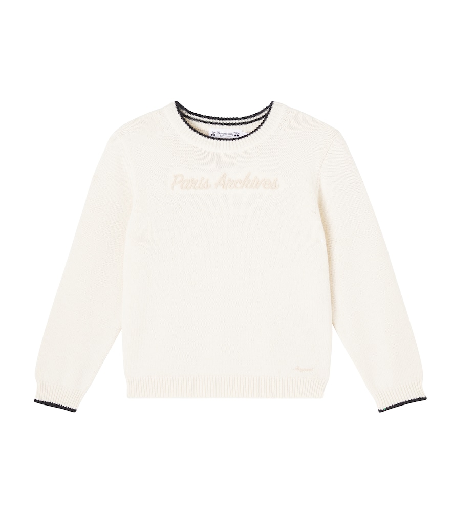 Bonpoint Juan Wool And Cotton Sweater In White