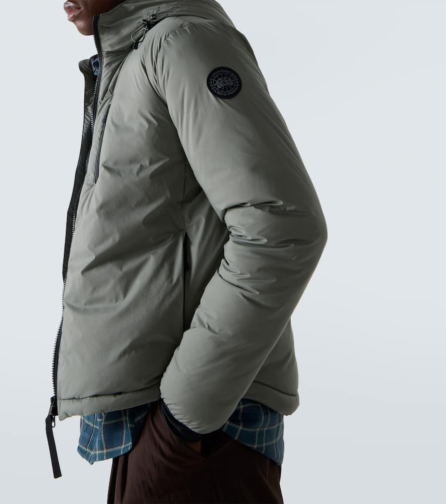 Canada Goose Lodge Hooded Down Jacket In Gray