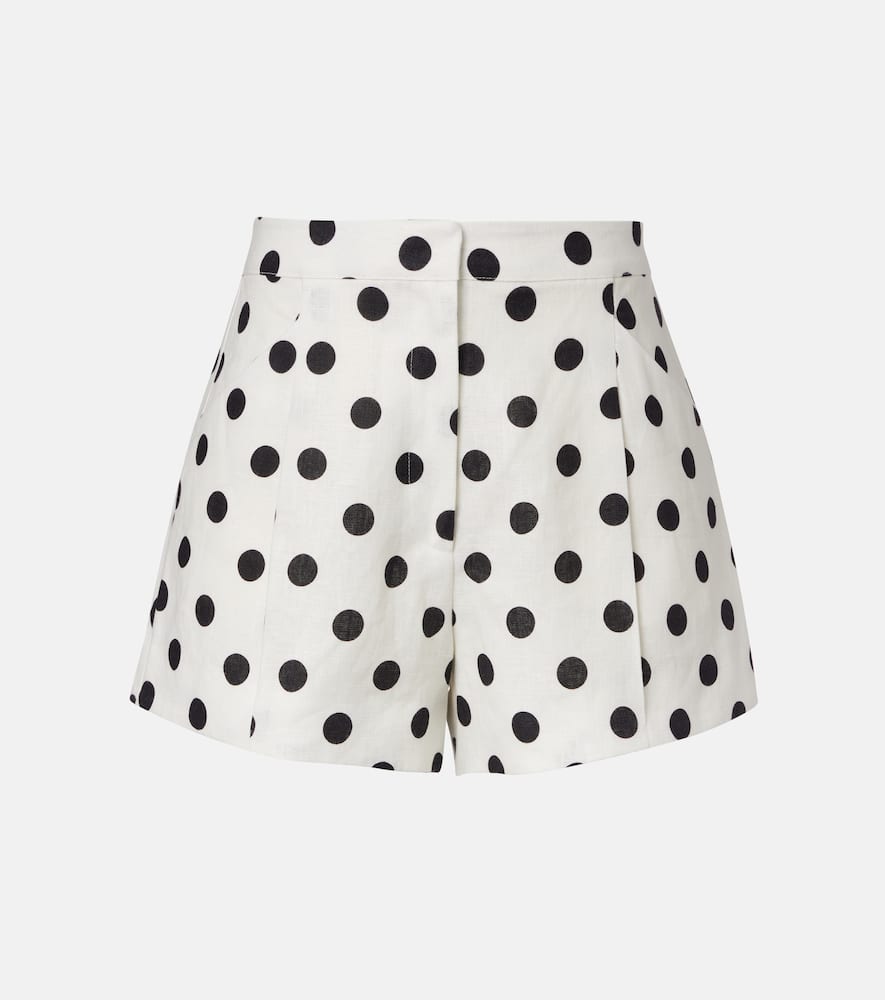 Rosalie polka-dot linen shorts