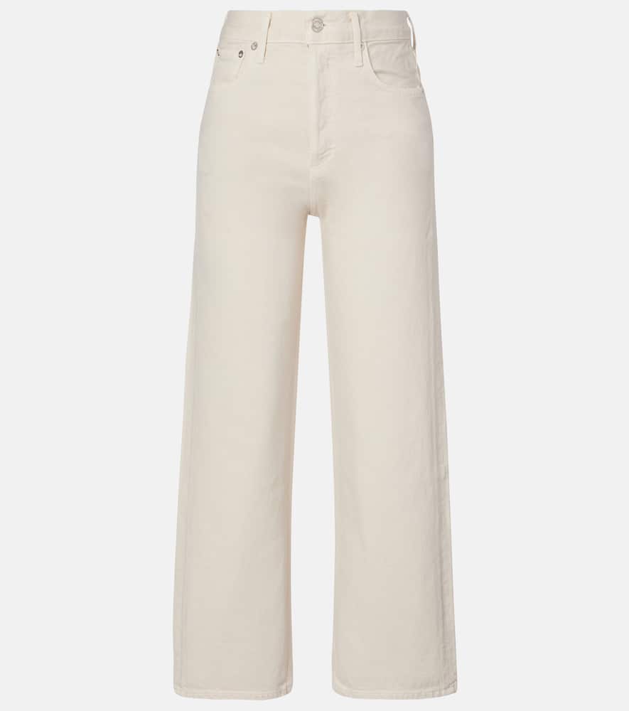 Ren cropped high-rise wide-leg jeans